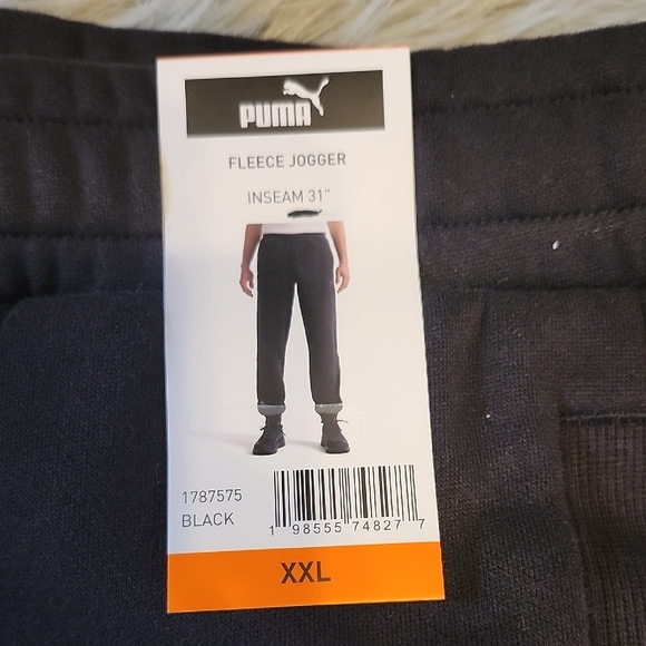 PUMA Men's Midweight Athletic Fleece Jogger Sweatpants- XXL - Picture 5 of 5